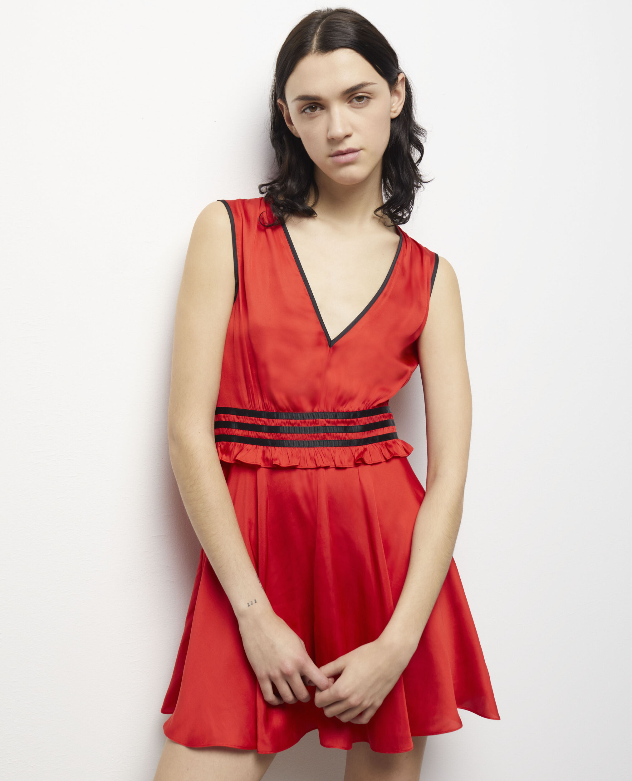 Robe courte rouge