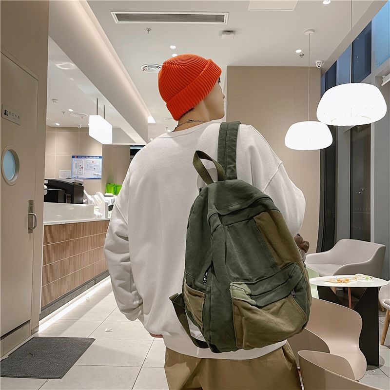 Bolso - Color Block Canvas Rugzak
