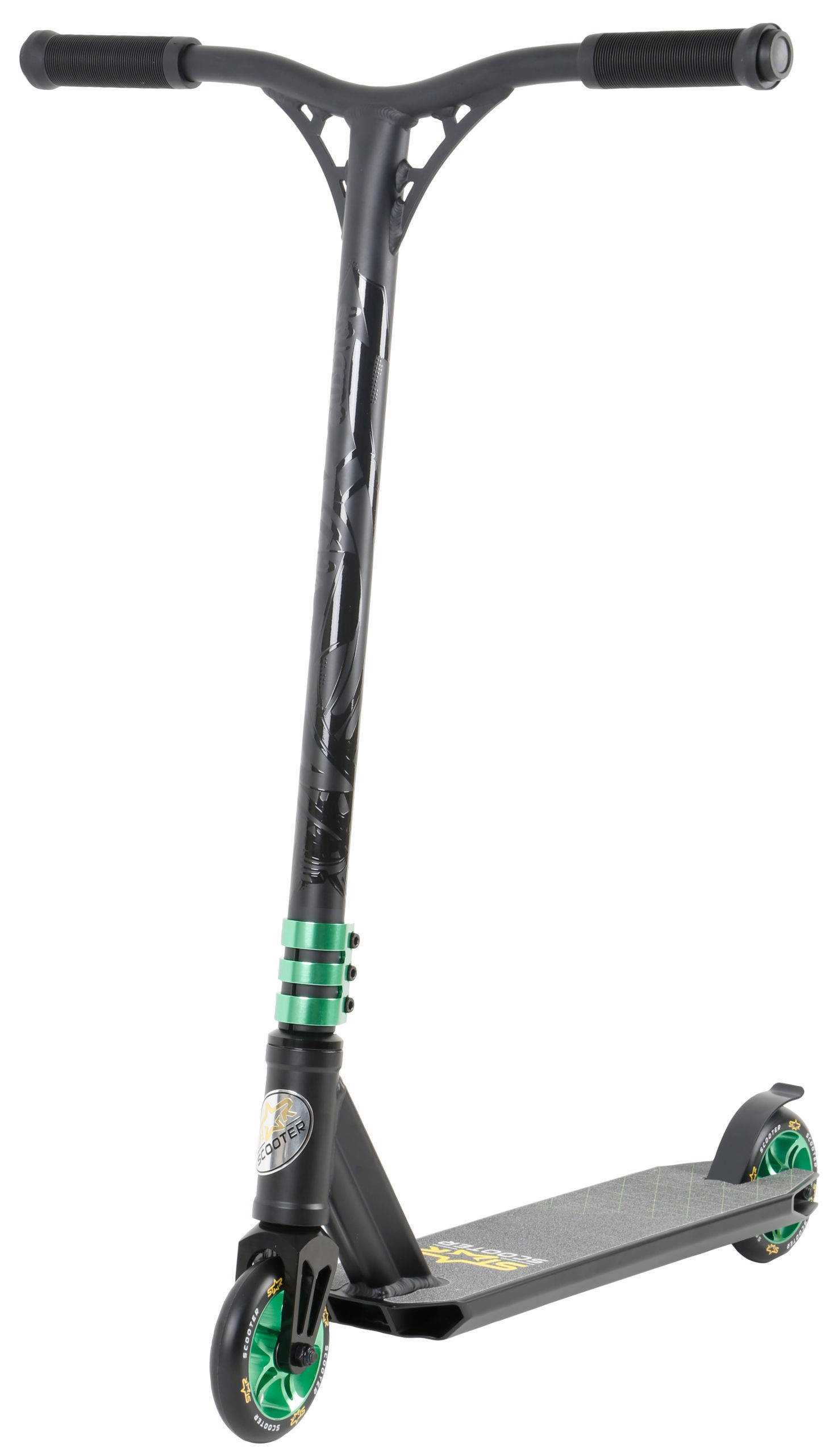 STAR SCOOTER Freestyle Jump alu stuntstep, 110mm Semi Pro, zwart / groen