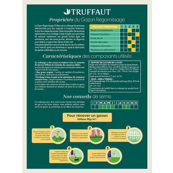 Gazon regarnissage 3 kg truffaut
