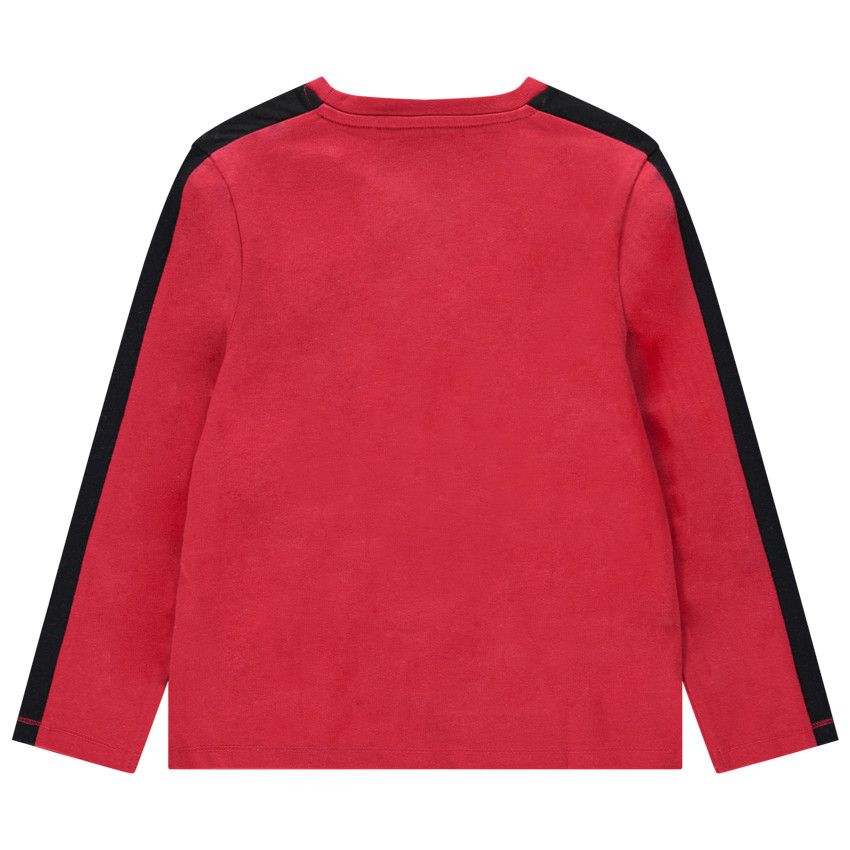 T-shirt manches longues avec Smiley en sequins magiques - Rouge