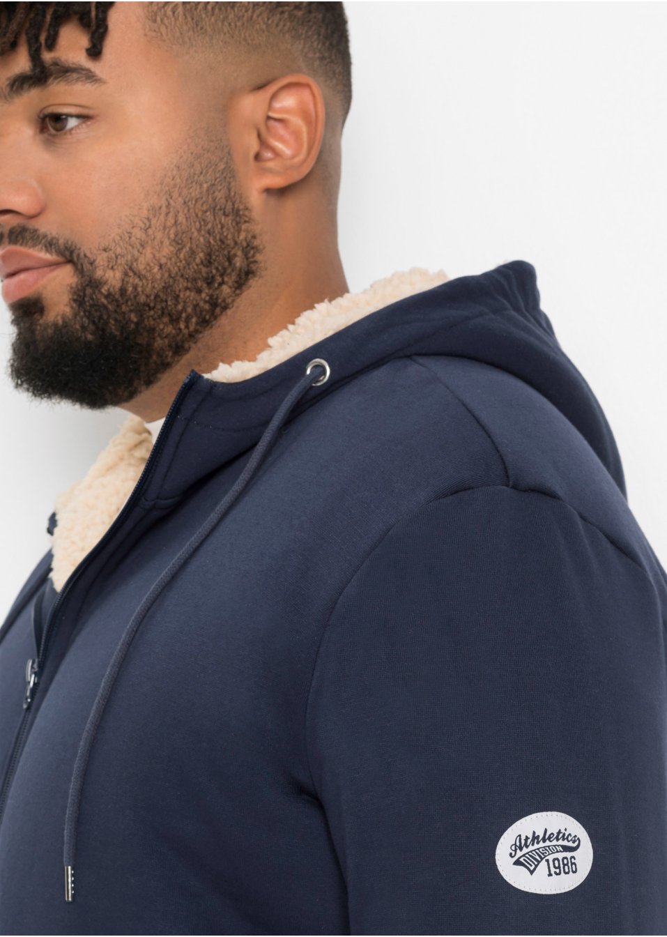 Gilet sweat thermo à capuche avec doublure peluche