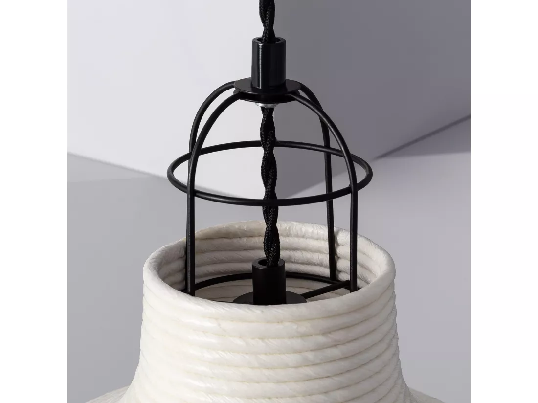 Suspension Papier Tressé Chisa Ivoire
