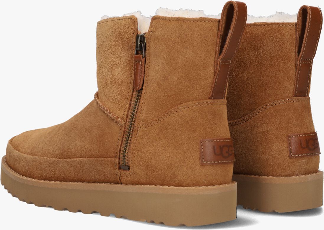 UGG cognac ugg vachtlaarzen w classic zip mini