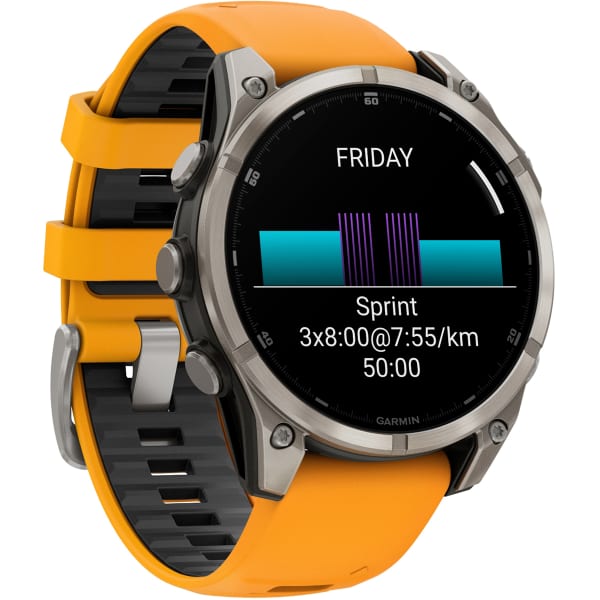 Montre cardio GPS GARMIN FENIX 8 AMOLED 47MM SAPPHIRE TITANIUM SOFT GOLD