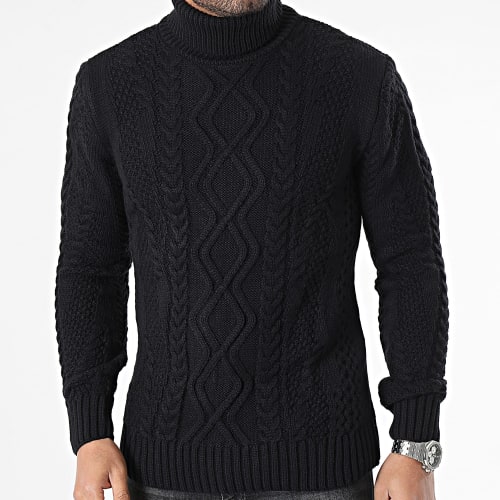 Pull Col Roulé Bleu Marine