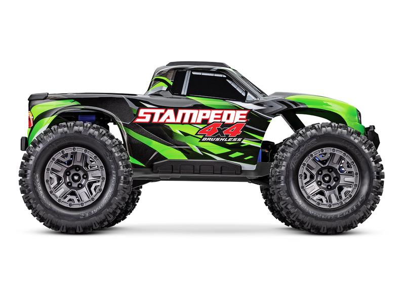 Traxxas Monster Truck Stampede 4x4 BL-2s Grün, ARTR, 1:10 Robuster 4WD Brushless Monstertruck