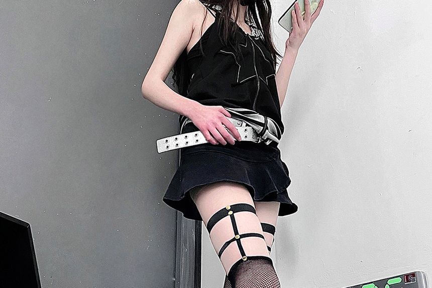 laceyleft - Veterkousen / Beenwarmers / Kousenband / Set