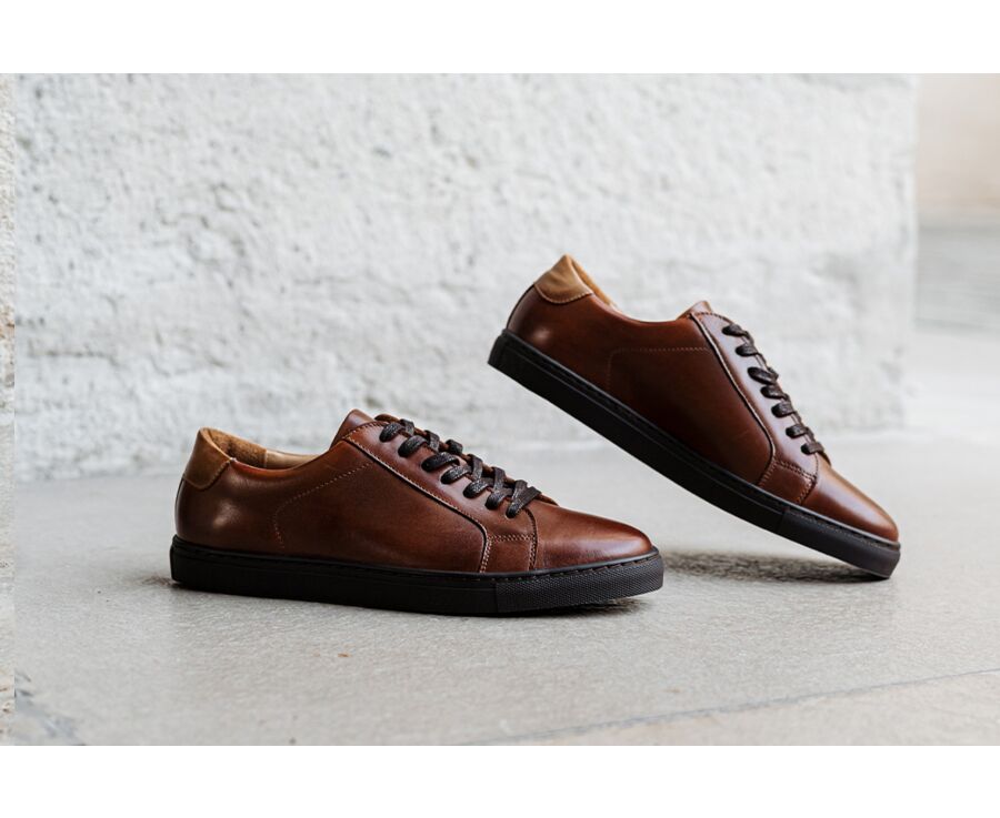Sneakers homme Châtaigne Foncé Patiné - INGLEWOOD