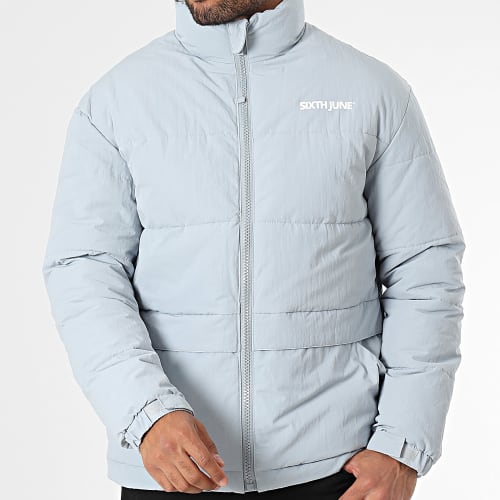 Doudoune Capuche Bleu Clair