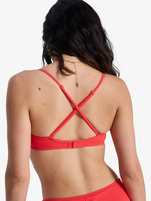 Solid Essentials Wrap Bra Haut de bikini bralette Rouge Femme