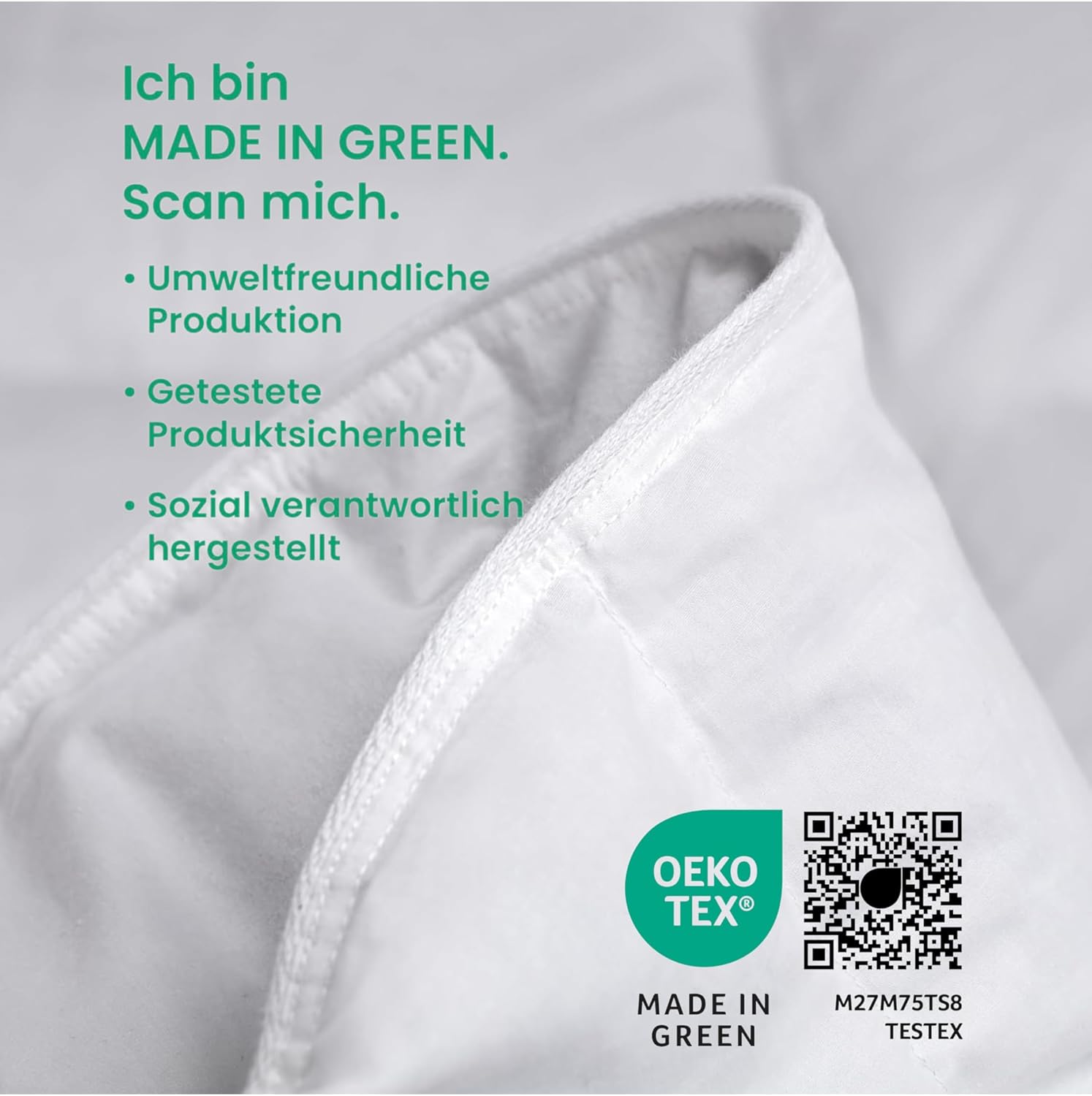 DREEMA Bettdecke 200x200 Daunendecke Warm | Extraweiche Daunenfüllung | in Deutschland gefertigt | 100% nachhaltig mit Oeko-TEX & Nomite | Allergiker geeignet | Soft-Touch Baumwollbezug