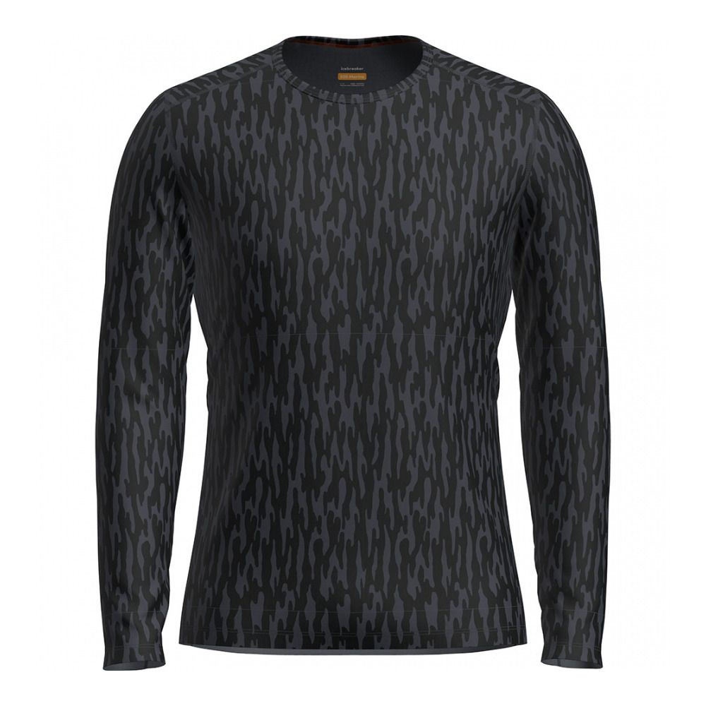 Icebreaker MERINOS 200 OASIS - Sous-couche Homme graphite/black/aop