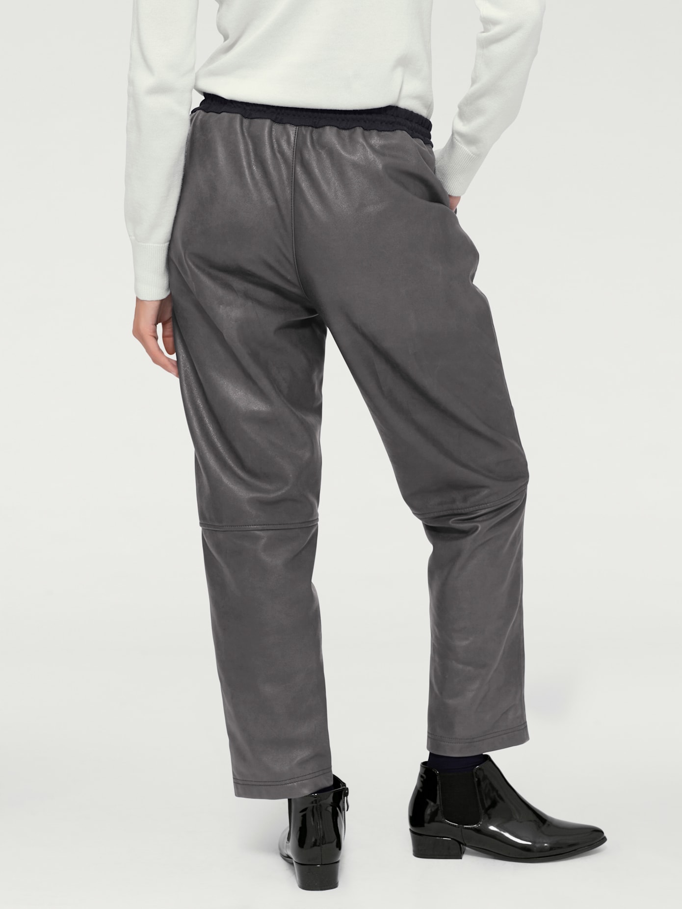 Pantalon de jogging en cuir forme jogging tendance