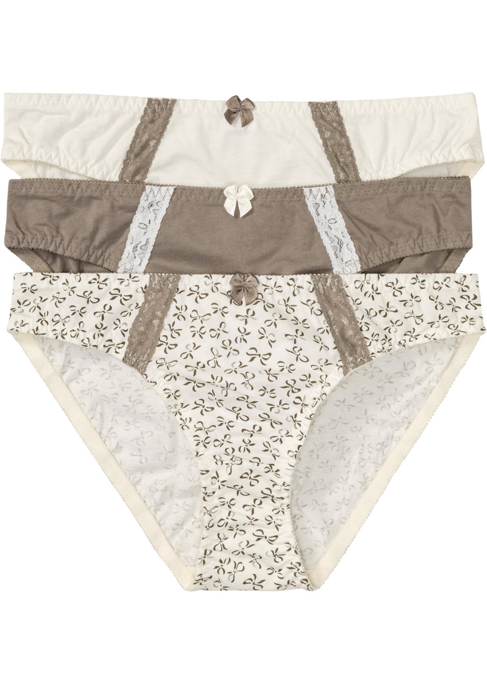 Lot de 3 slips à imprimé féminin