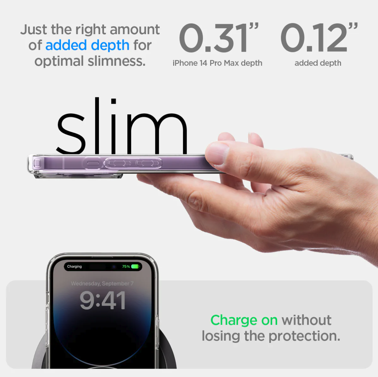 iPhone 14 Pro Max MagSafe Ultra Hybrid MagFit Case Hülle (ACS04825) - Transparent / Weiss