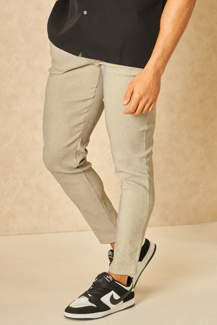 Pantalon chino beige chiné