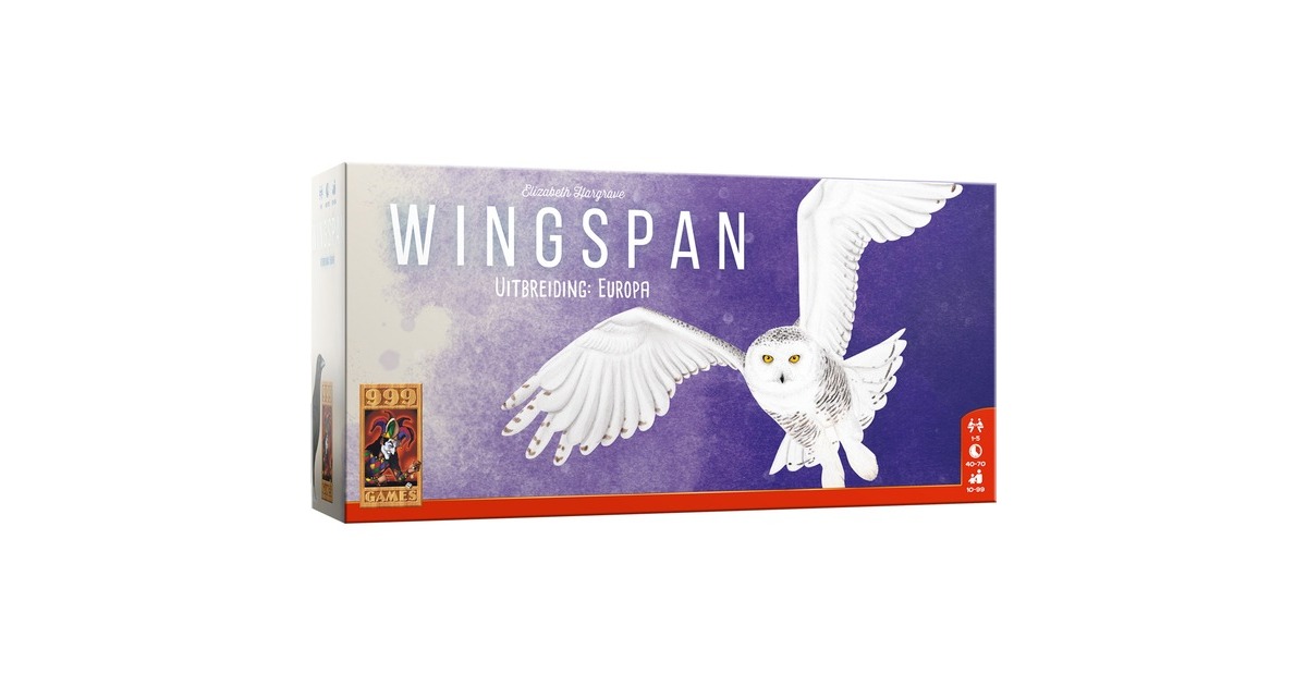 999 GamesWingspan: Europa Bordspel  (Nederlands, Uitbreiding, 1 - 5 spelers, 40 - 70 minuten, Vanaf 10 jaar)