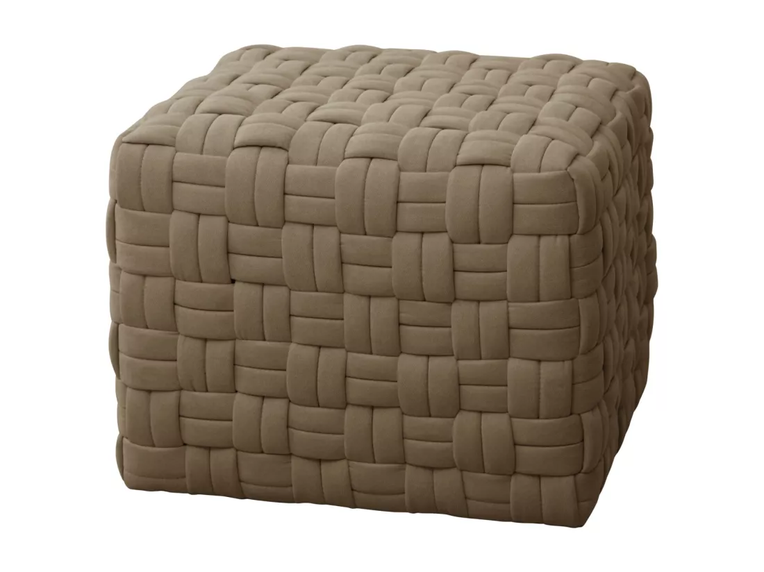 Tabouret pouf tressé