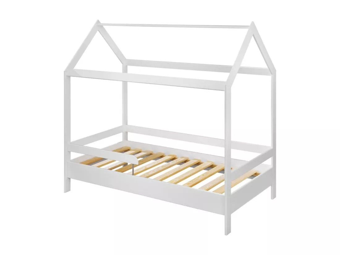 Lit cabane pour enfant 80x160 collection MOGWAI. coloris blanc.