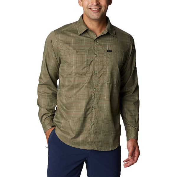 Chemise randonnée COLUMBIA SILVER RIDGE UTILITY LITE PLAID LS SHIRT STONE GREEN