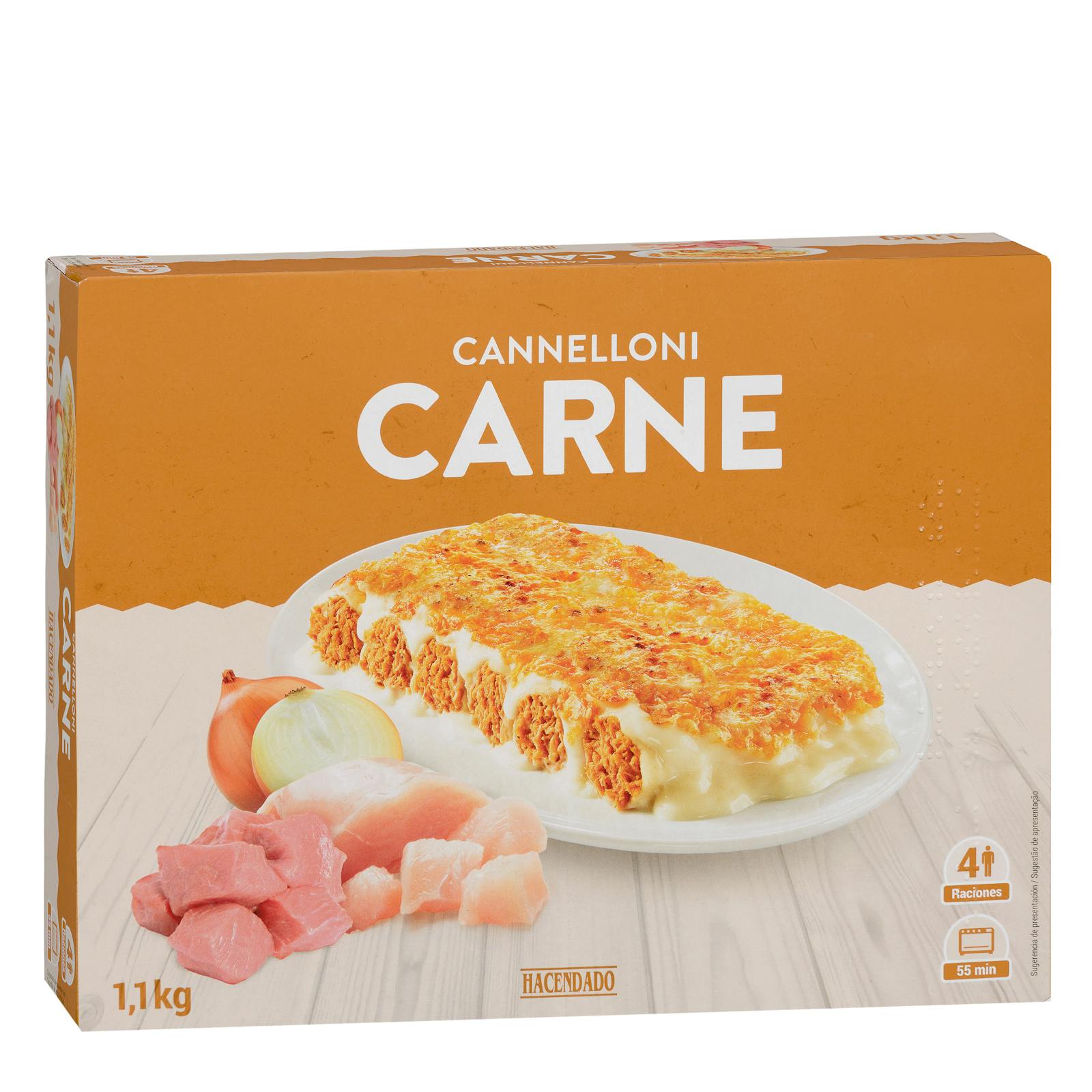 Cannellonis à la viande surgelés Hacendado