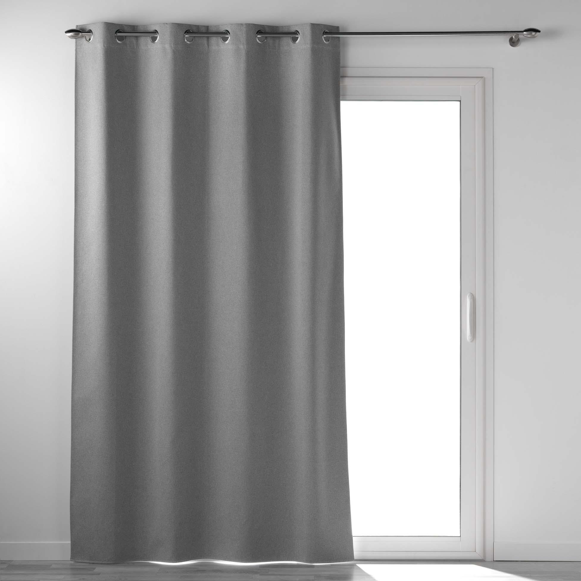 RIDEAU OEILLETS 135X260CM OCCULTANT OCCULTISS GRIS