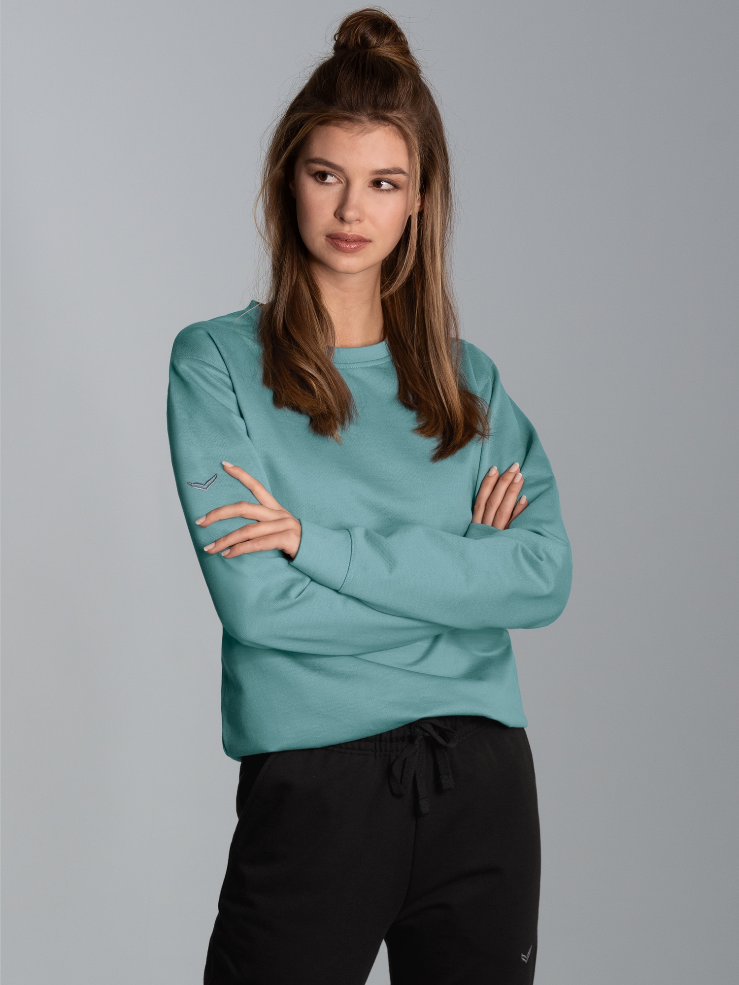Sweatshirt aus Biobaumwolle Seegras