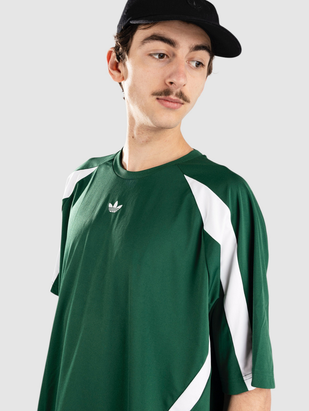 adidas Skateboarding Teamgeist Jersey T-Shirt drkgrn/white