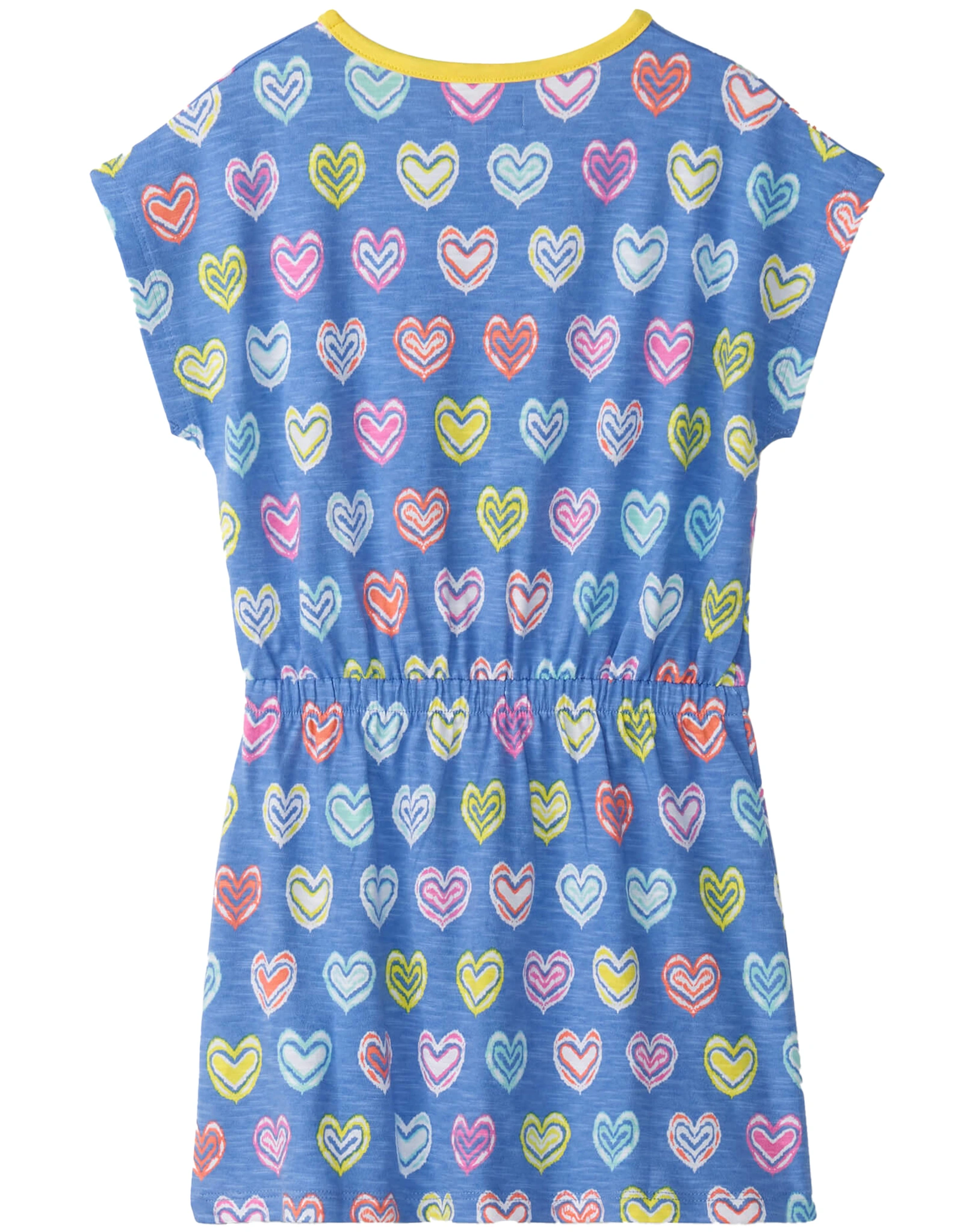 Kurzarmkleid SHIBORI HEARTS in bunt