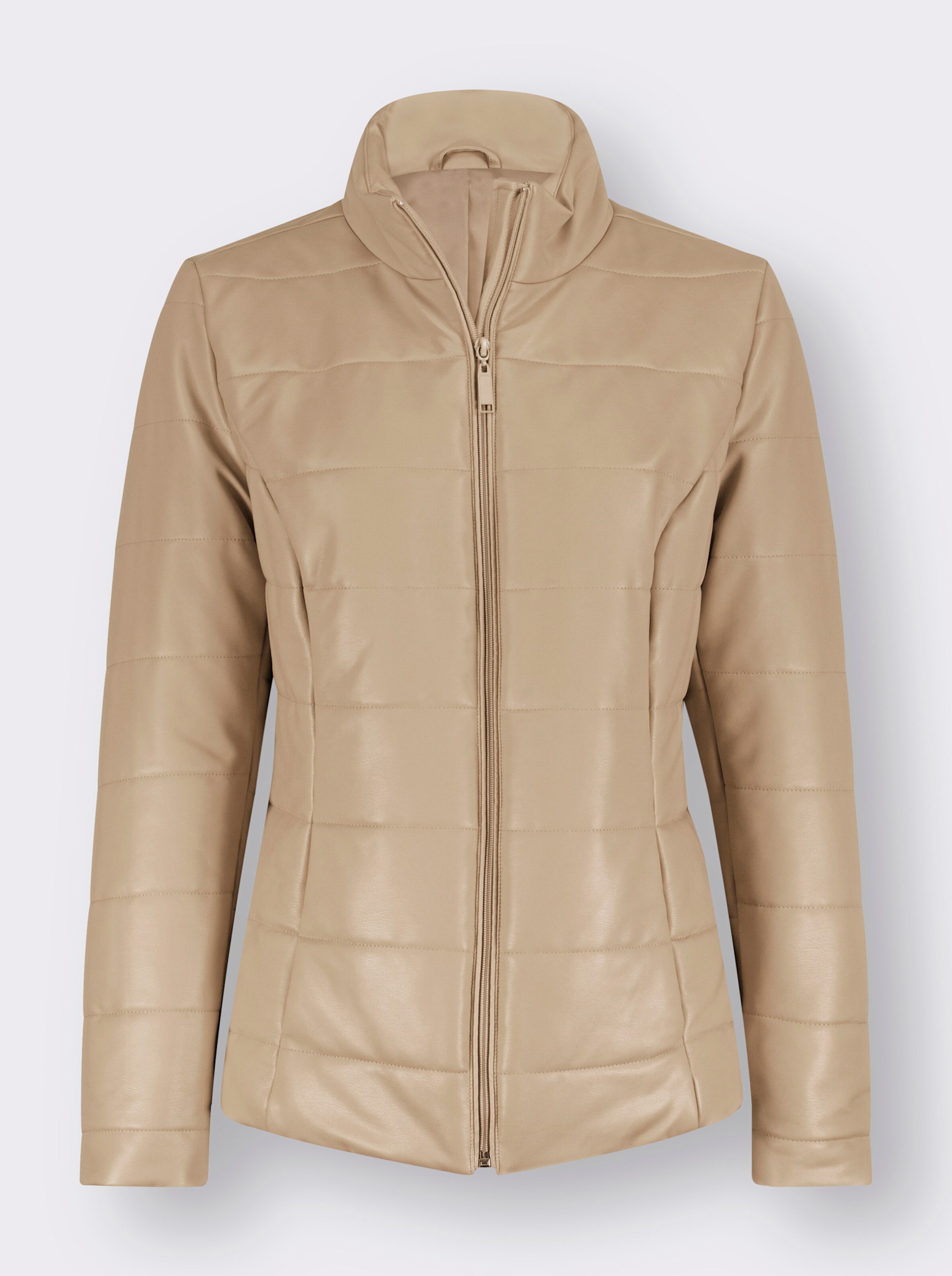 Lederimitatjacke mit Stepp-Muster