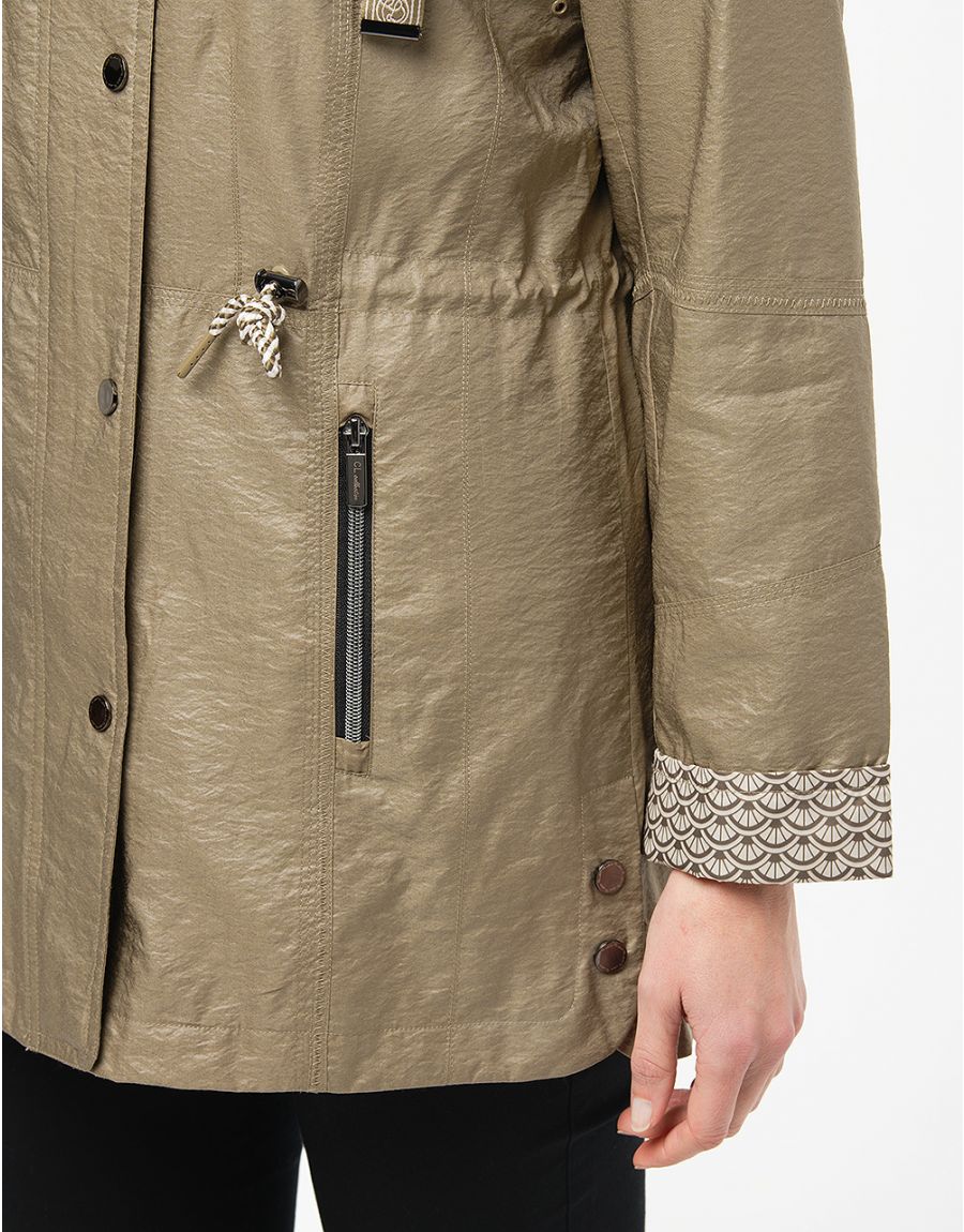 Parka droite vert kaki