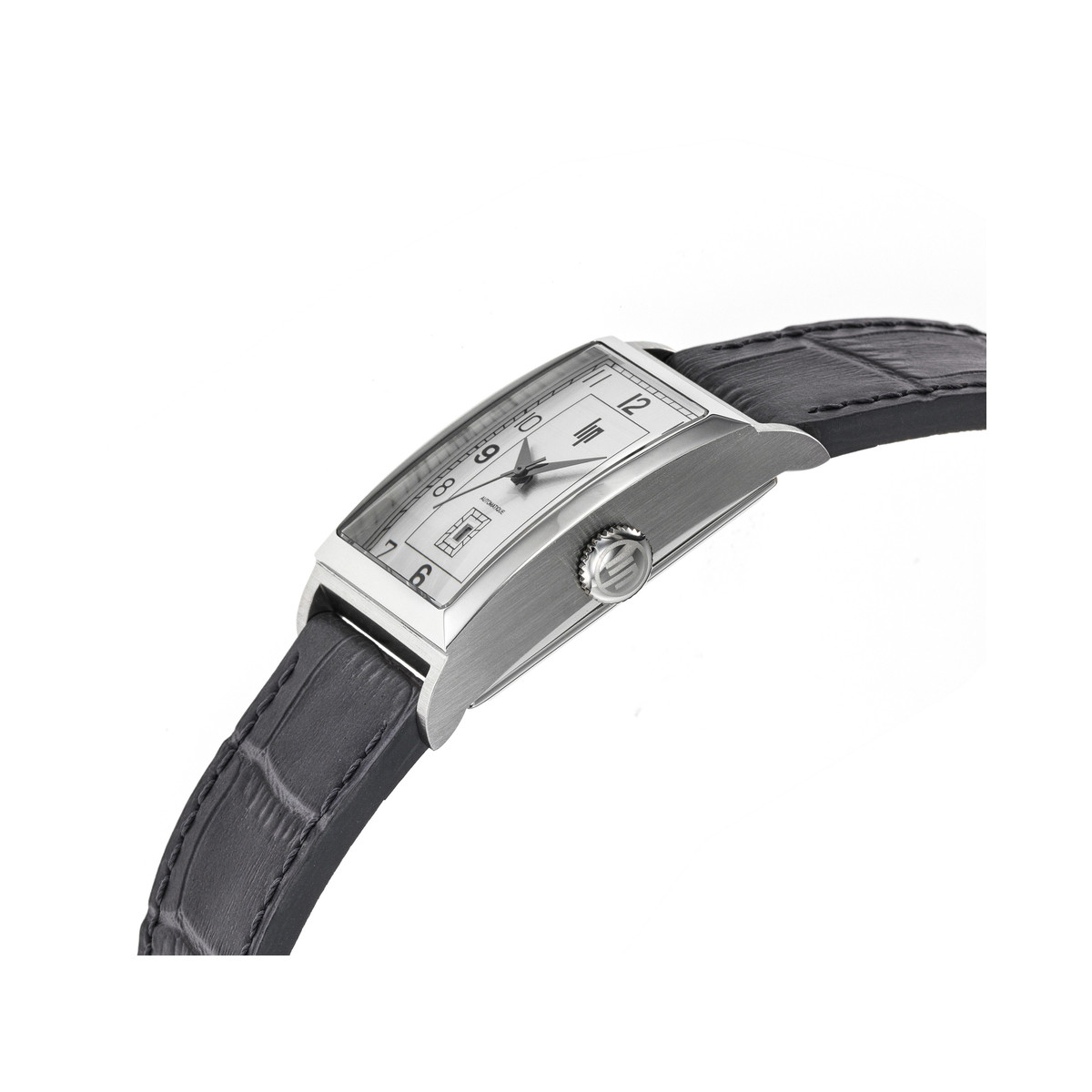 Montre Lip homme automatique acier bracelet cuir gris