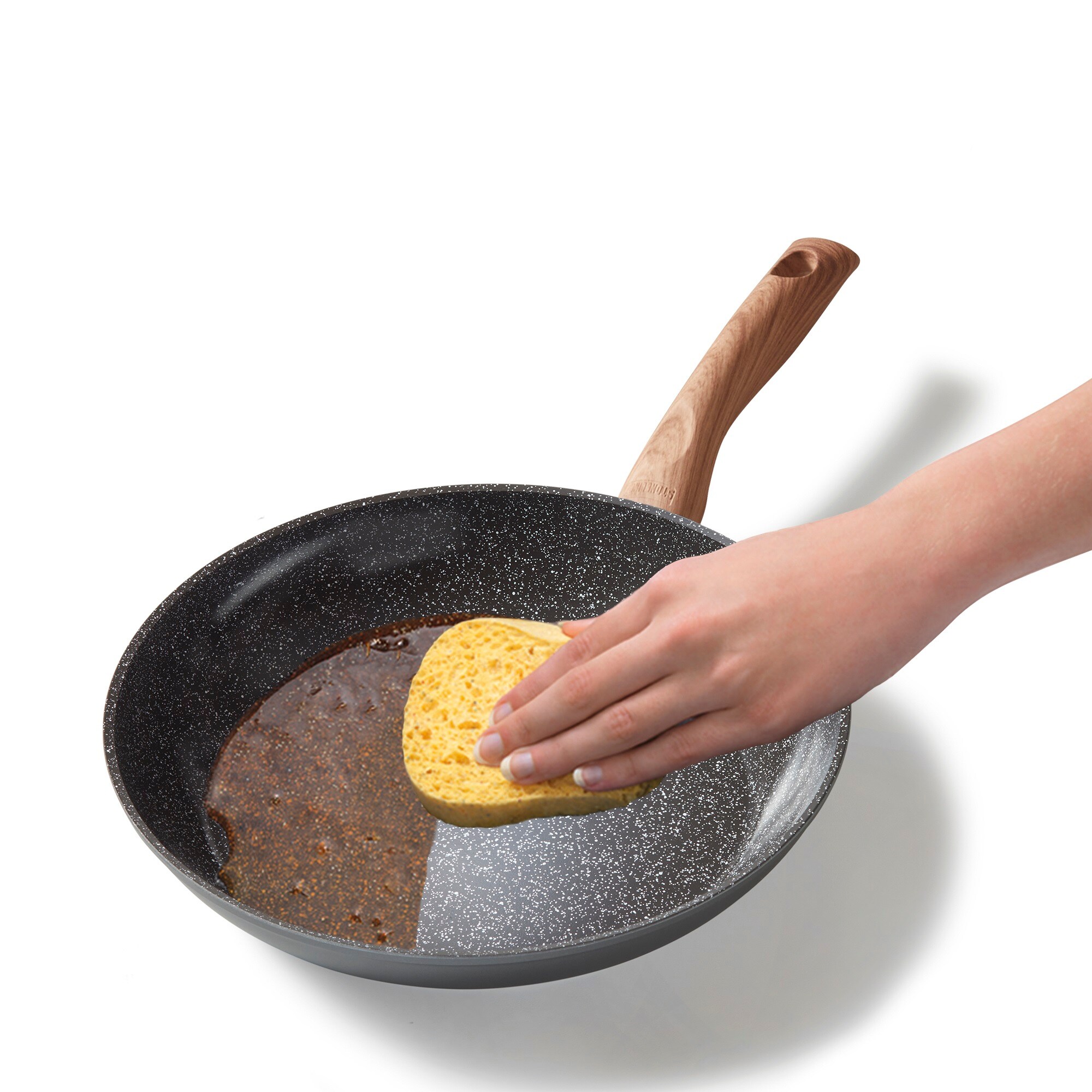 STONELINE® CERAMIC Back to Nature Kochgeschirr-Set, 14-tlg., Keramik-Beschichtung, mit Glasdeckeln