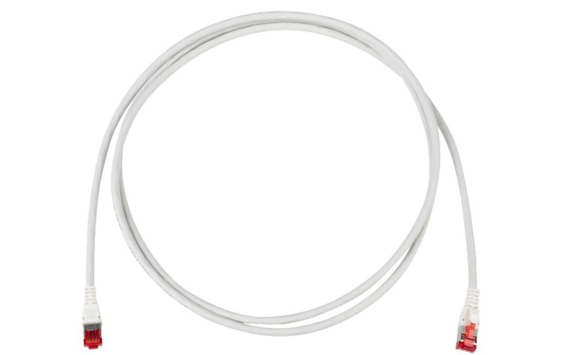 Patchkabel Cat 6A, S/FTP, 1.5 m, GrauRangierkabel RJ45/s zu RJ45/s mit LSFRZH Mantel