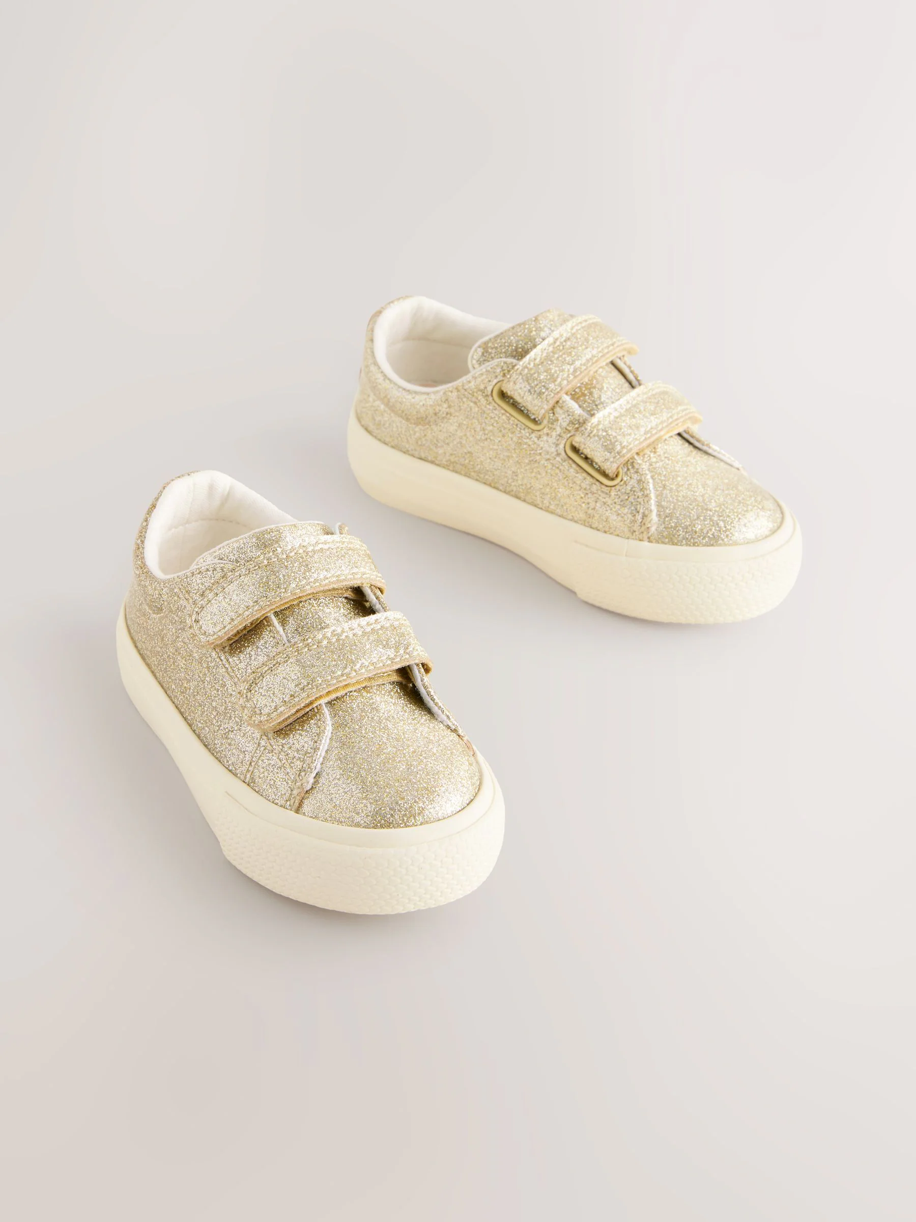 Goud - Sneakers met dikke zool en klittenbandsluiting