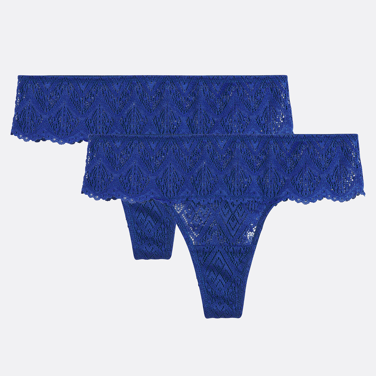 COLEÇÃO LA REDOUTE<br>Conjunto de 2 tangas inteiramente em renda, Lison