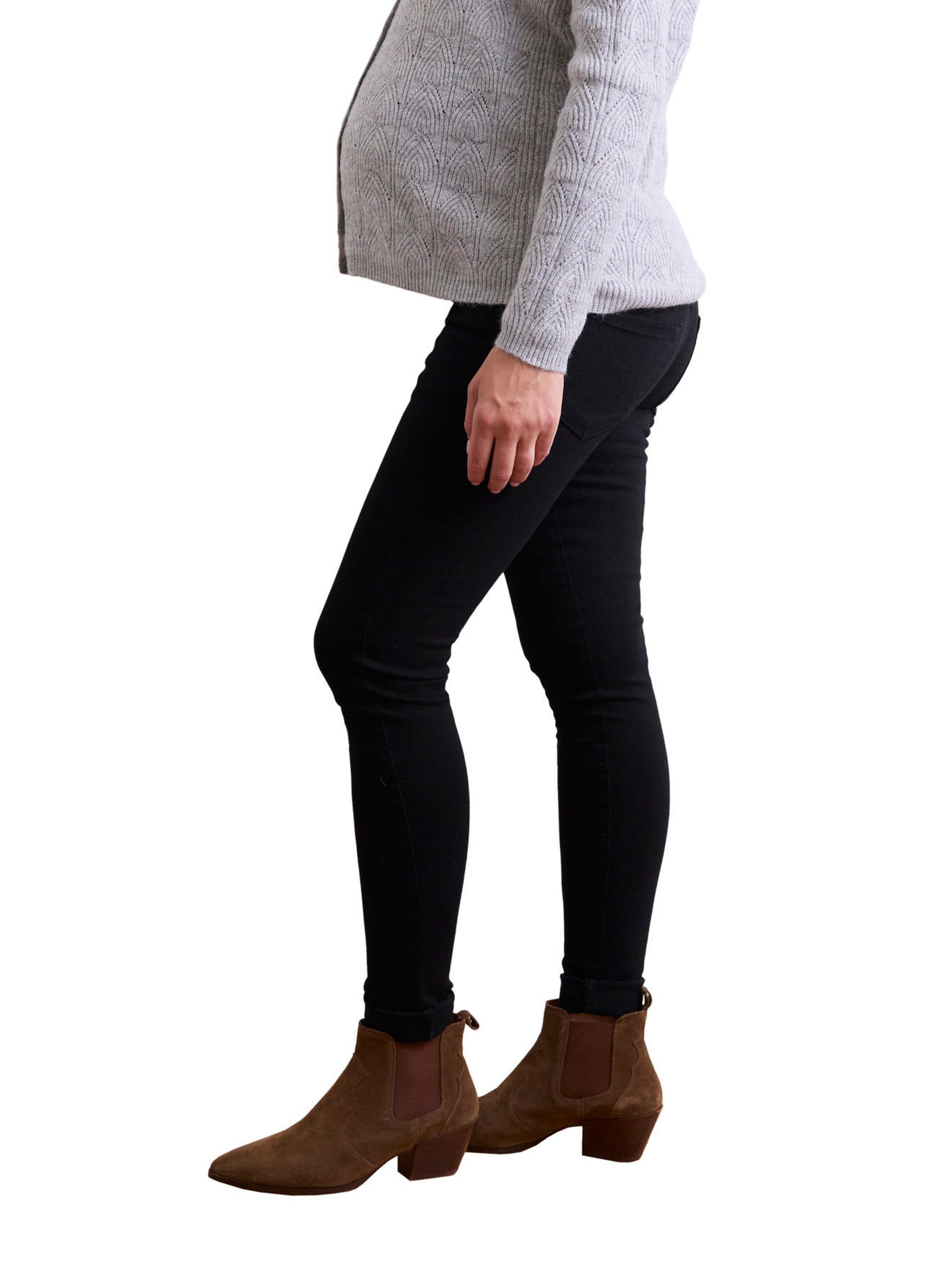Vertbaudet Umstands-Jeans mit WATERLESS-Denim, Skinny-Fit BASIC schwarz