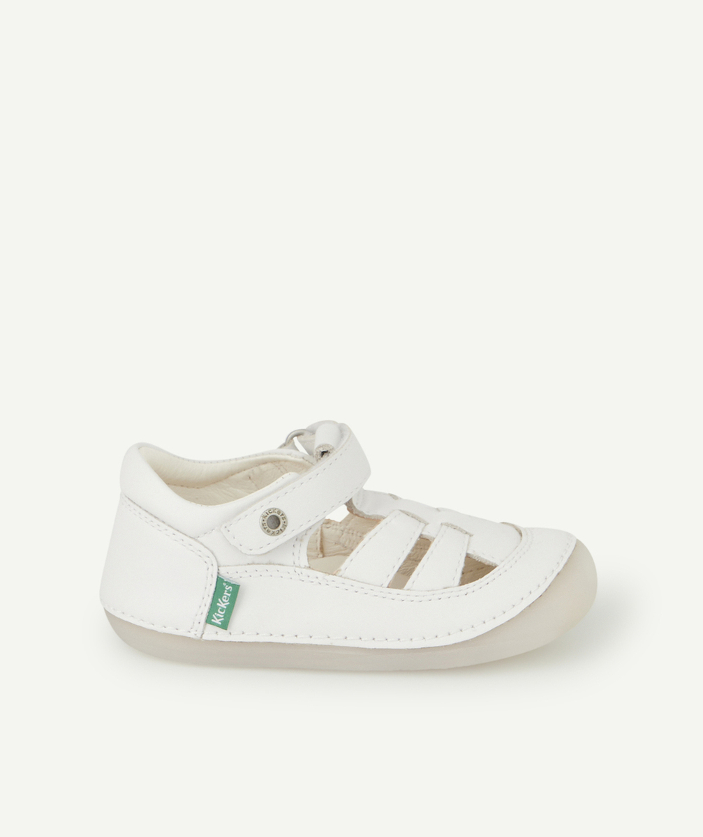 KICKERSSANDALES BÉBÉ SUSHY BLANC EN CUIR