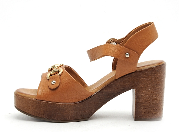 Coco abricot nu pieds talons femme minzac marron