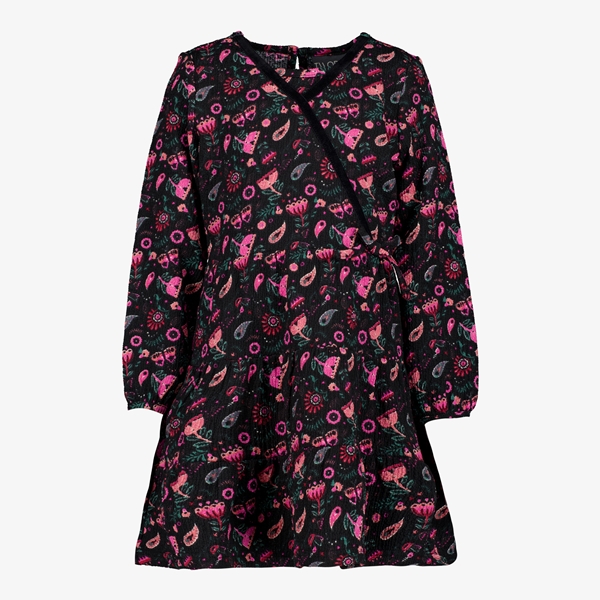 TwoDay meisjes jurk zwart met print
