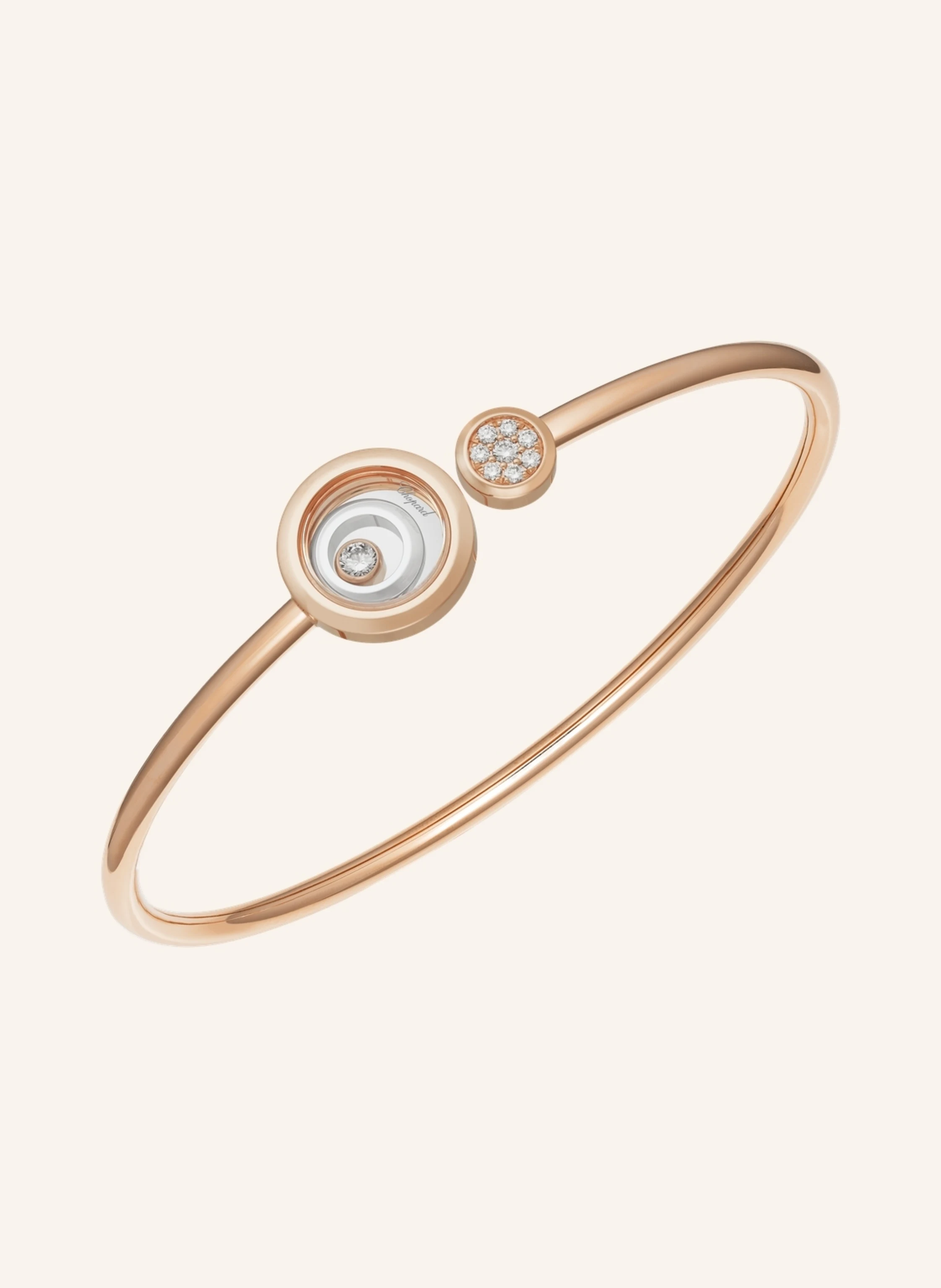 Chopard Armreif HAPPY SPIRIT Armreif aus 18 Karat Weißgold, 18 Karat Roségold und Diamanten