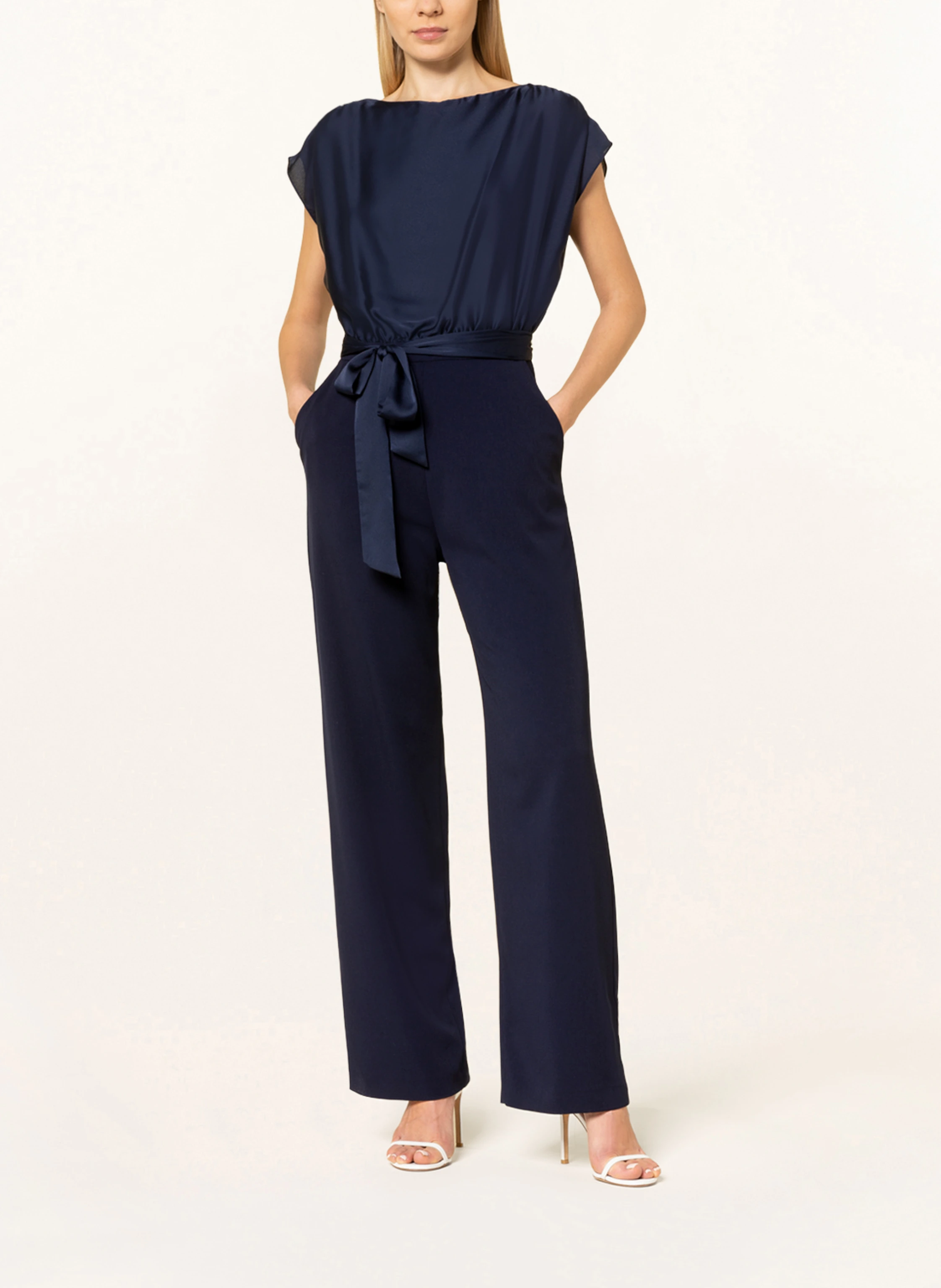 SWING Jumpsuit im Materialmix