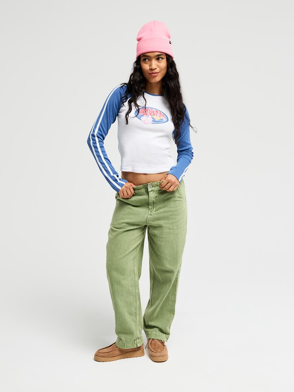 Break My Soul Pantalon à taille élastique Vert Femme