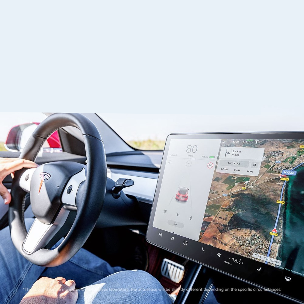 Tesla Model Y / Model 3 Vollbild Panzer Glas Display