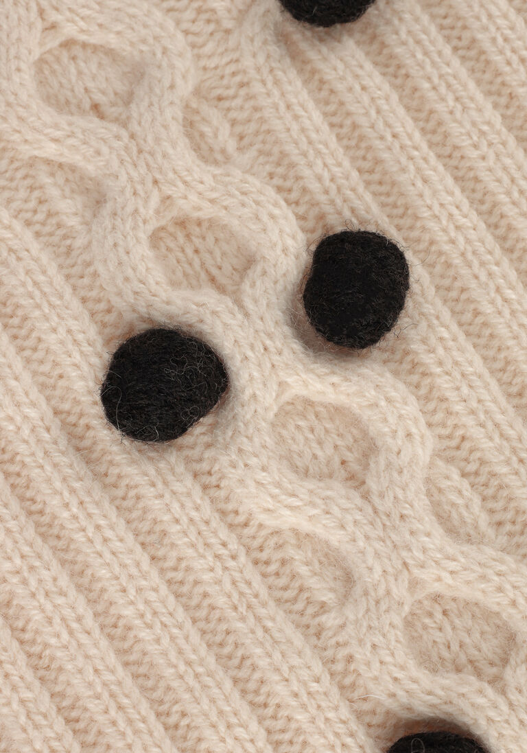 SCOTCH & SODA gebroken wit scotch & soda trui stitch and bobble placement wool blend pullover