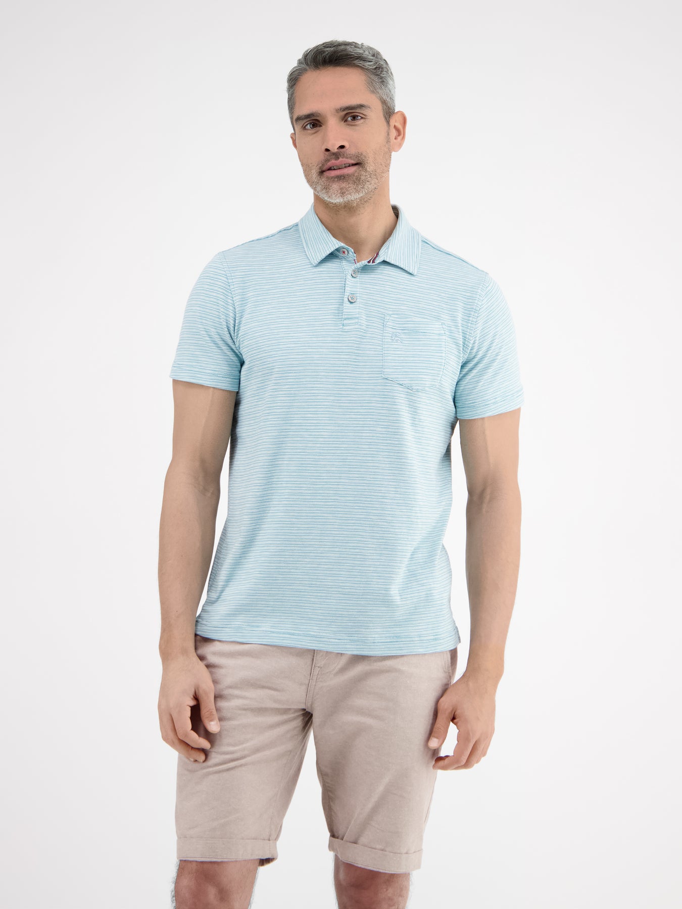 Poloshirt, sportiv-gestreift