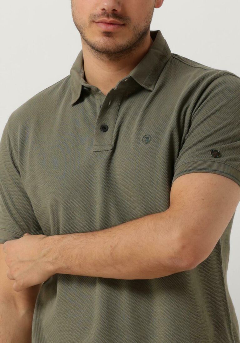 CAST IRON groene cast iron polo short sleeve polo popcorn