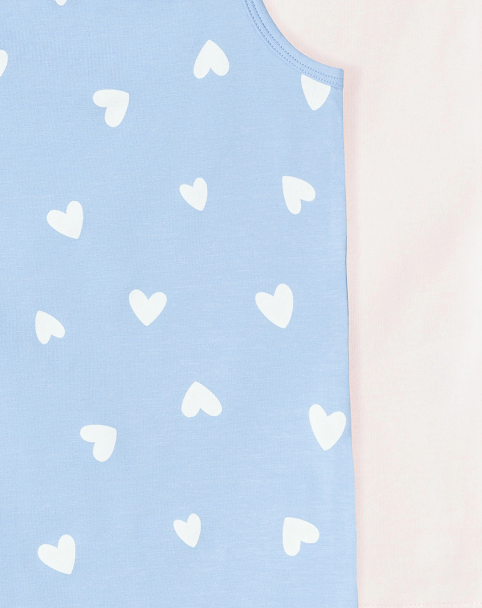 Unterhemd NKFSTRAP HEART 2er Pack in blau/rosa
