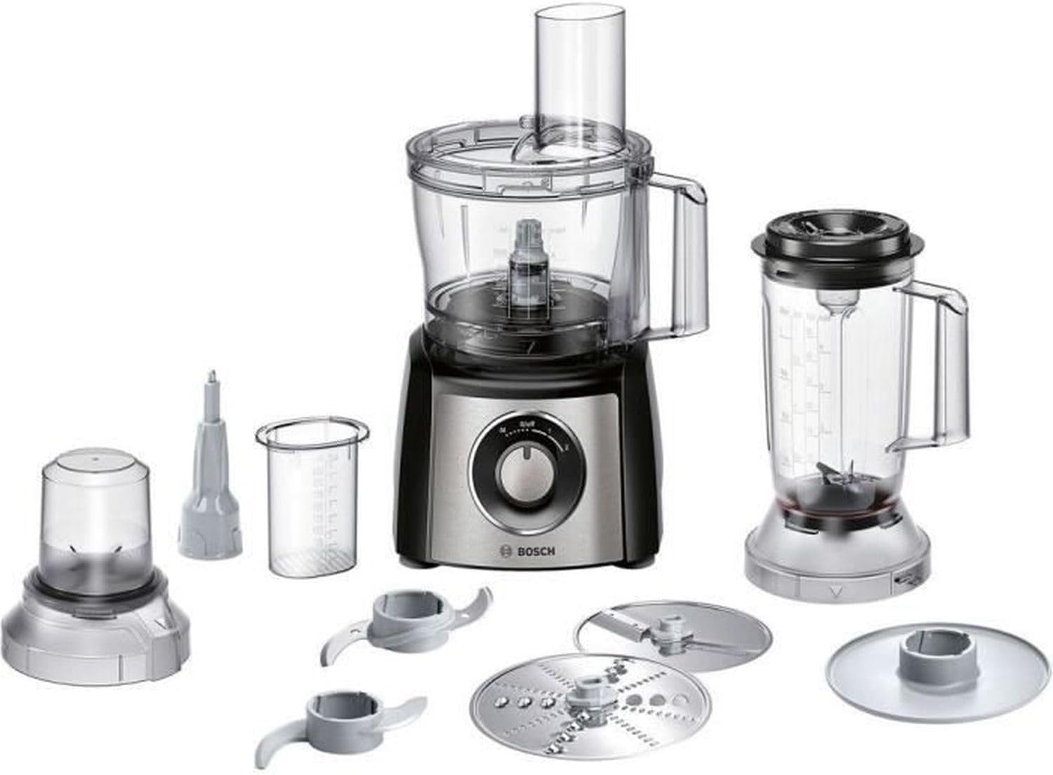Bosch MCM3501M Küchenmaschine MultiTalent 3, 800 Watt, schwarz/Edelstahl